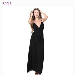 New Angie black maxi dress size large